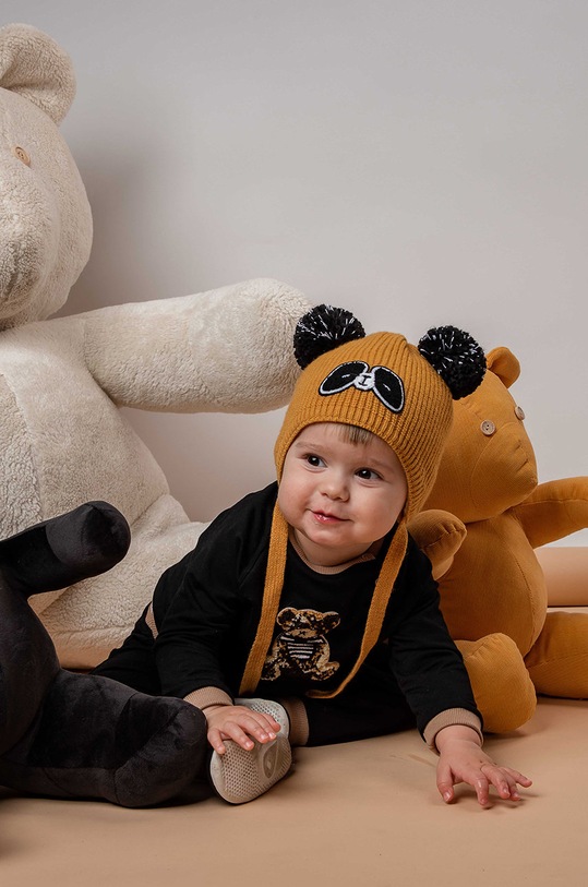 CHLAPEC Dětska čepice Jamiks PANDA.IVA.JZF072.K žlutá