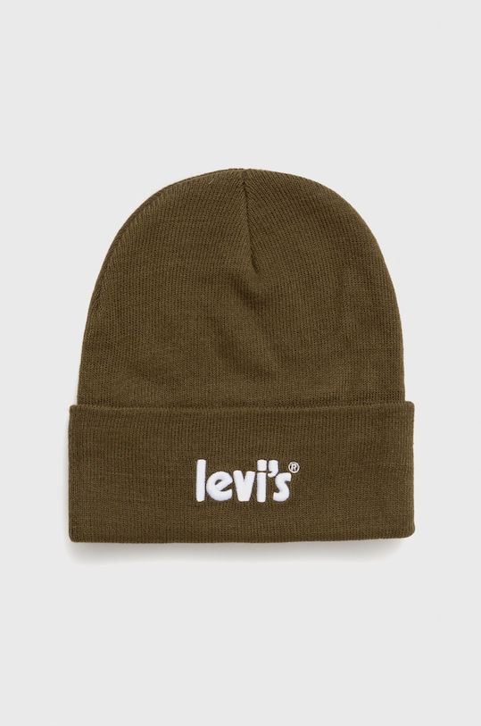 Levi's czapka dziecięca aplikacja zielony 9A8513.
