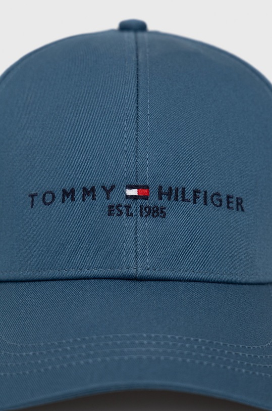 Памучна шапка Tommy Hilfiger AM0AM09487.9BYY син AW22