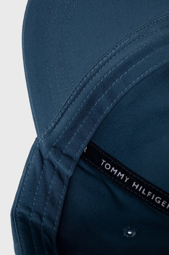 Памучна шапка Tommy Hilfiger син AM0AM09487.9BYY