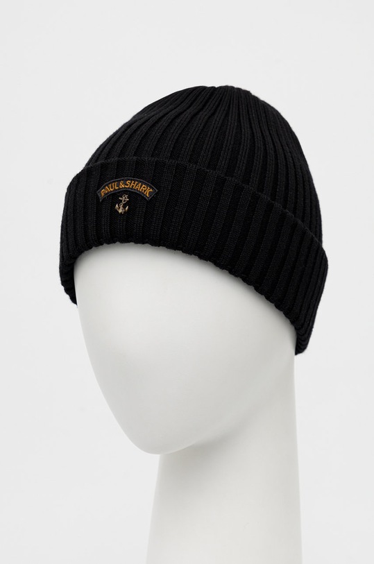 Paul&Shark czapka wełniana C0P712 czarny AW24