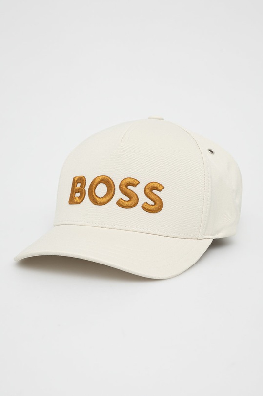 Шапка BOSS памук бежов 50466279