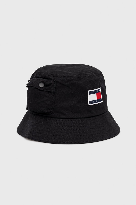 Tommy Jeans palarie din bumbac AM0AM08998.9BYY negru AW22