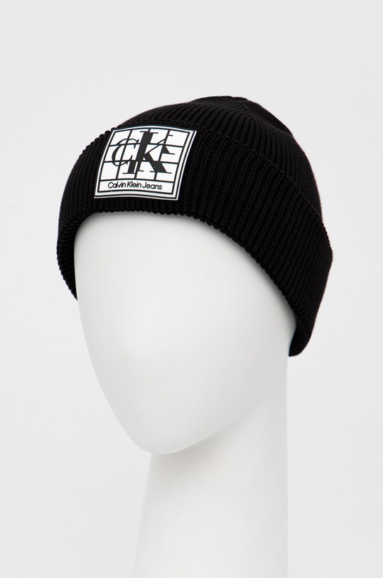 Pamučna kapa Calvin Klein Jeans K50K509434.9BYY crna AW22