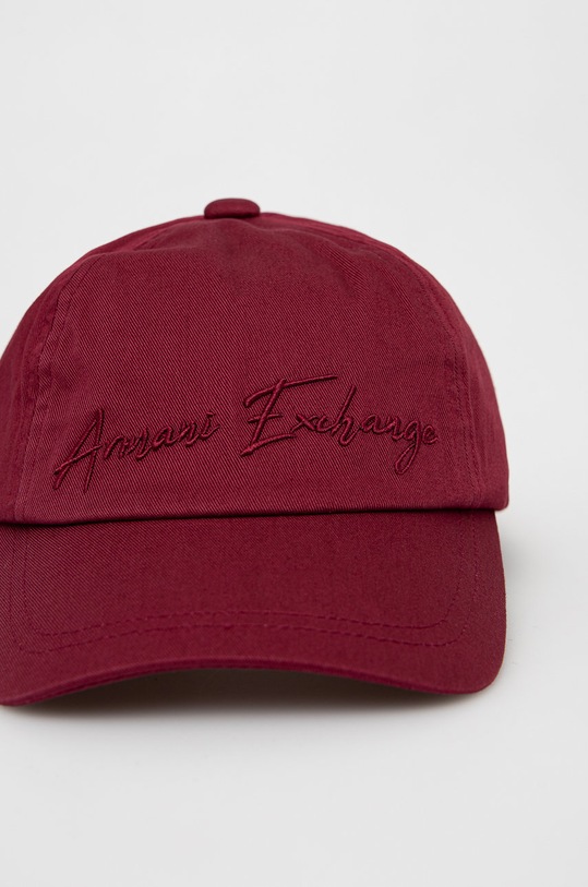 Armani Exchange czapka bawełniana 954202.2F110 954202.2F110 bordowy AW22