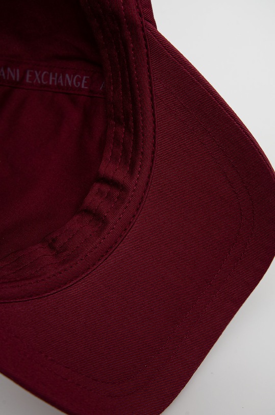 Armani Exchange czapka bawełniana 954202.2F110 bordowy 954202.2F110