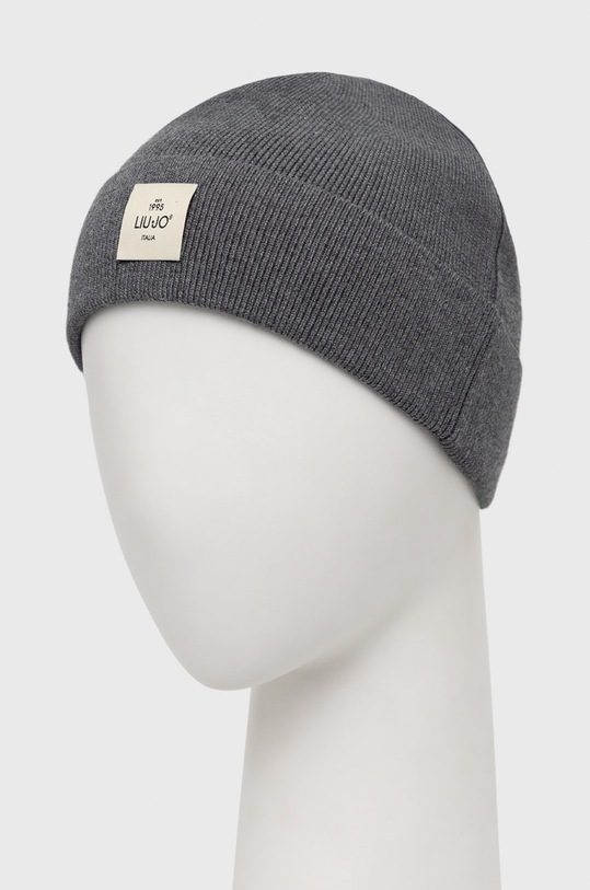 Liu Jo czapka z domieszką wełny M222P403HATWOOL szary AW22