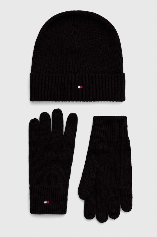 Kapa i rukavice Tommy Hilfiger ostalo crna AM0AM10490.9BYY