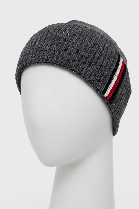 Vunena kapa Tommy Hilfiger AM0AM10350.9BYY siva AW22