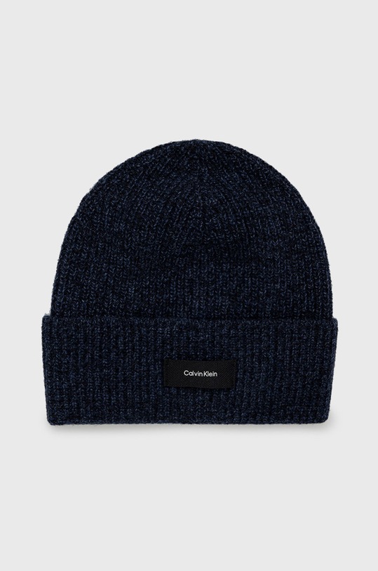 Вълнена шапка Calvin Klein вълна тъмносин K50K507495.9BYY