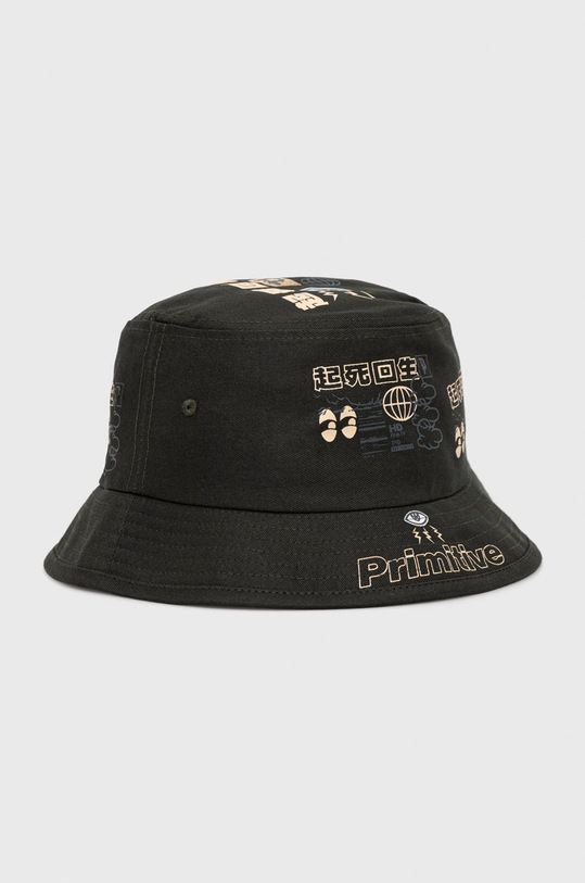 Primitive kapelusz bawełniany wzorzyste zielony pa322h05.grn