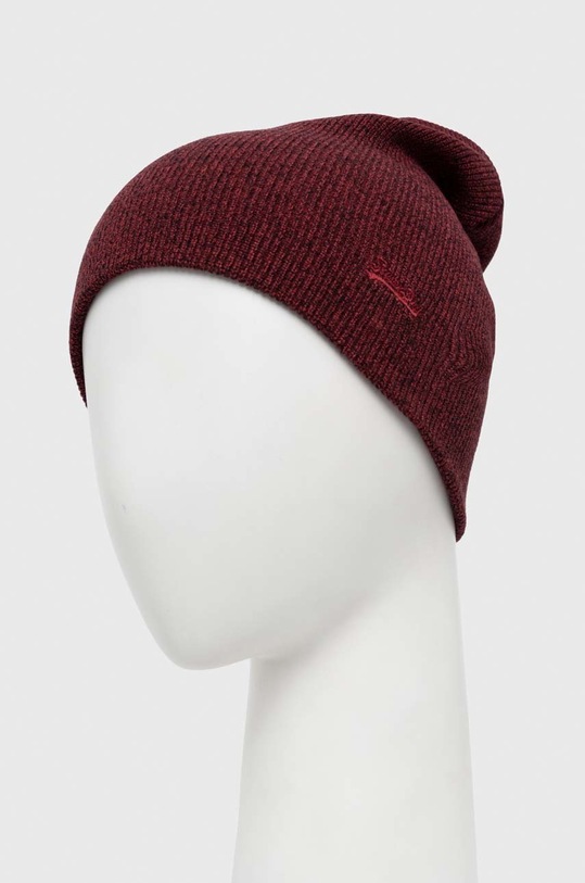 Superdry czapka bawełniana M9011225A.JKW bordowy AW22