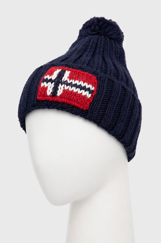 Шапка с вълна Napapijri NP0A4GKB1761 тъмносин AW22