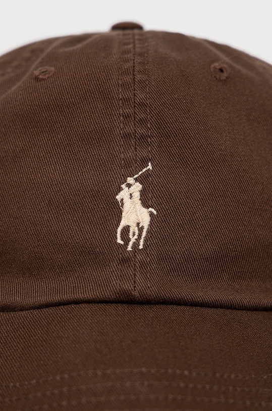 Pamučna kapa sa šiltom Polo Ralph Lauren 710667709058 smeđa AW22