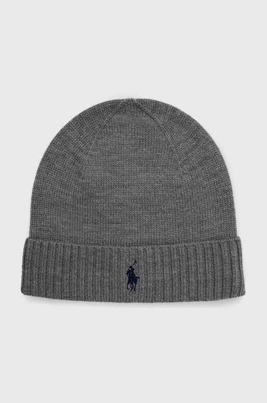 Polo Ralph Lauren czapka wełniana wełna szary 710886137003