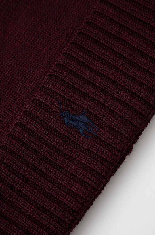 Polo Ralph Lauren czapka wełniana 710886137006 bordowy AW22