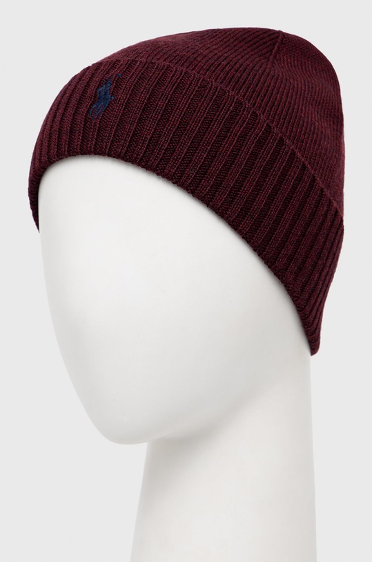 Akcesoria Polo Ralph Lauren czapka wełniana 710886137006 bordowy