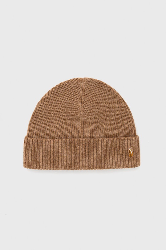 Polo Ralph Lauren czapka wełniana wełna brązowy 449891261003