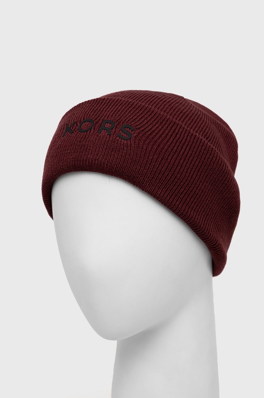 Michael Kors czapka CF20034158 bordowy AW22