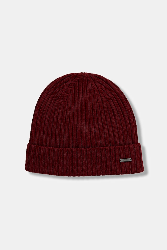 Joop! căciulă de lână uni burgundia 30033196