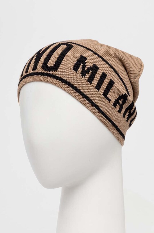 Moschino czapka wełniana M5633.60081 beżowy AW23