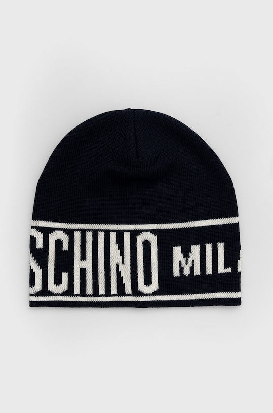 Moschino czapka wełniana wełna czarny M5633.60081