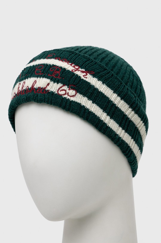 United Colors of Benetton czapka wełniana 1344KA002.911 zielony AW22