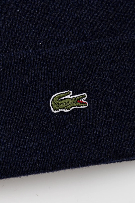 Vlněná čepice Lacoste RB9825 námořnická modř AW24