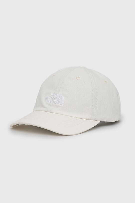 Памучна шапка с козирка The North Face памук бял NF0A3SH3N3N1