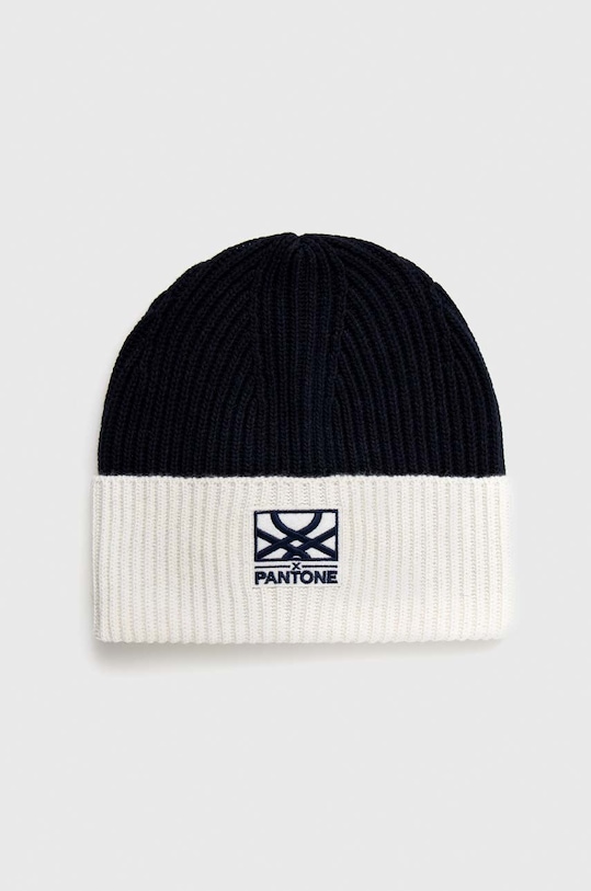 Kapa s primesjo volne United Colors of Benetton X Pantone Srednje debeline mornarsko modra 1435KA007.016