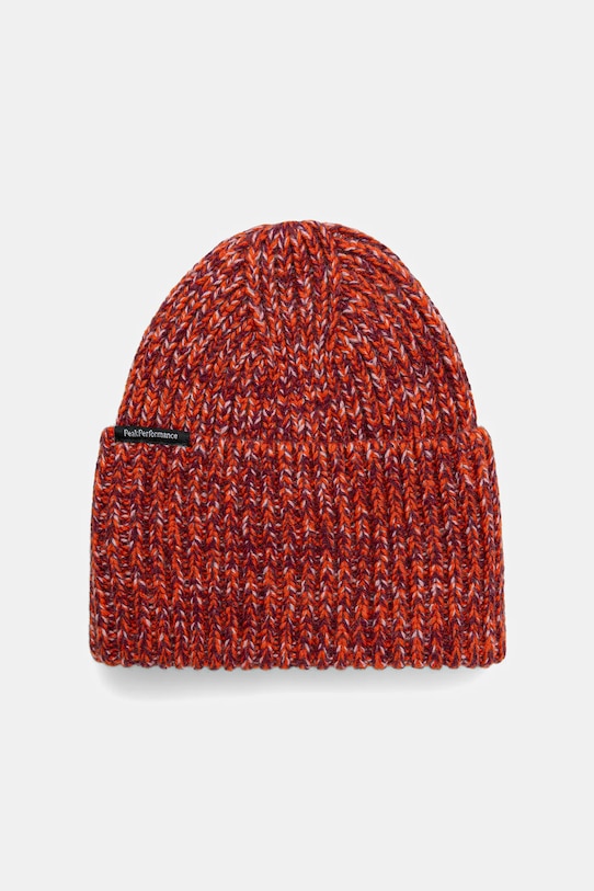 Peak Performance czapka wełniana Mason wełna pomarańczowy G77790