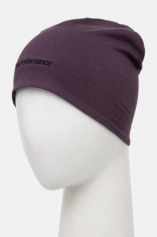 Peak Performance czapka bawełniana G77784 fioletowy AW24