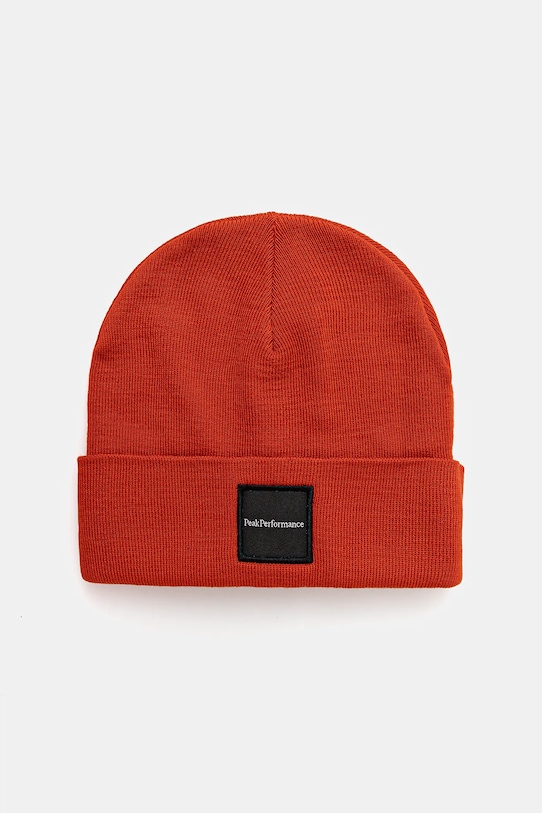 Peak Performance pălărie din amestec de lână Switch imprimeu portocaliu G77781