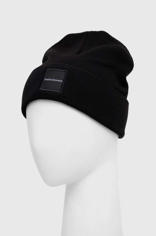 Peak Performance czapka z dodatkiem wełny Switch G77781 czarny AW25