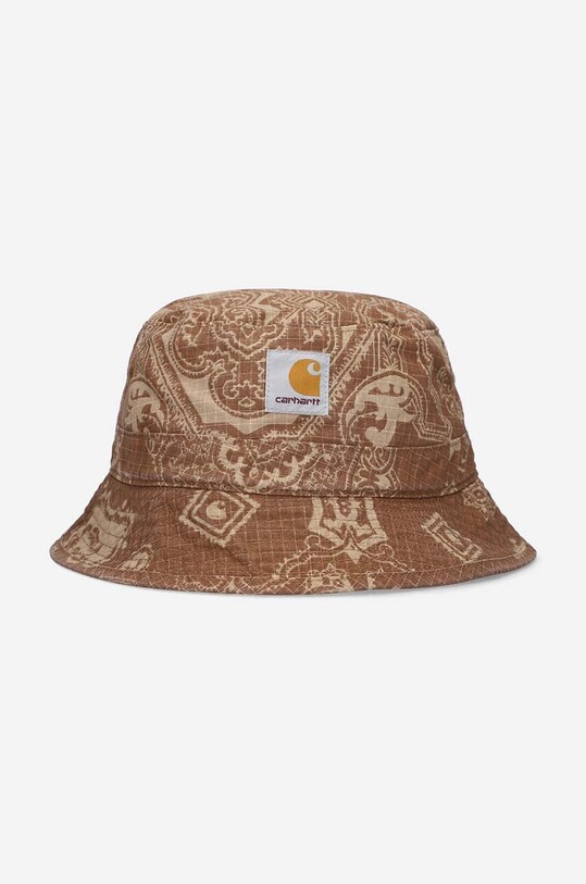 Bavlněný klobouk Carhartt WIP Verse Bucket Hat vzorovaný hnědá I030645