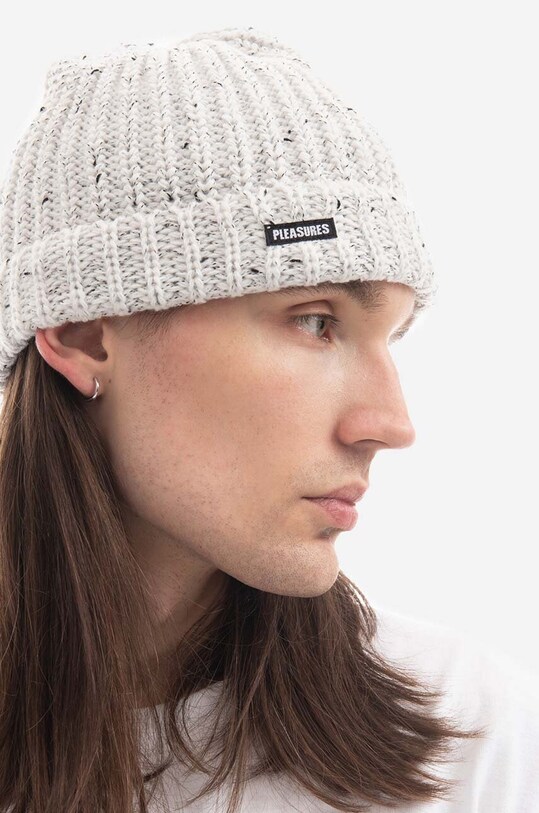 PLEASURES beanie Impact Watch Cap white P22W050