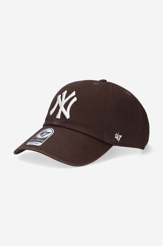 47 brand czapka z daszkiem MLB New York Yankees z domieszką wełny brązowy B.RGW17GWSNL.BW