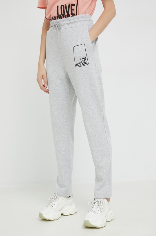 Love Moschino spodnie dresowe z elastanem szary W.1.556.07.E.2374