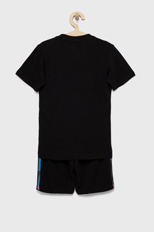 Παιδικό βαμβακερό σετ adidas Originals HK0332 μαύρο AW22