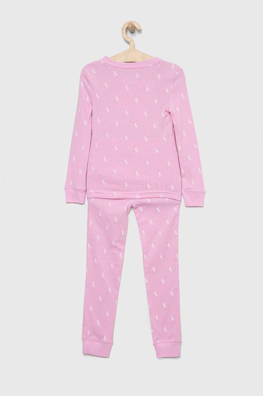Polo Ralph Lauren piżama bawełniana 4P0035 różowy AW22