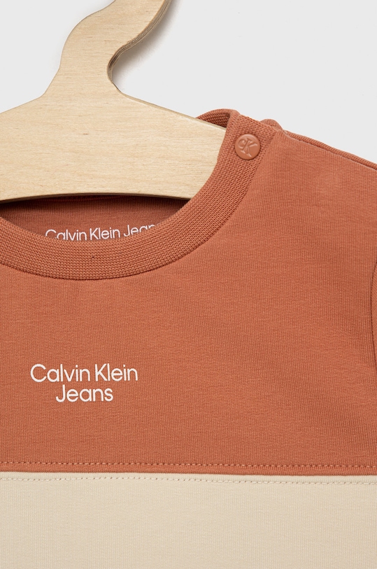 CHLAPEC Dětská tepláková souprava Calvin Klein Jeans IN0IN00020.9BYY béžová