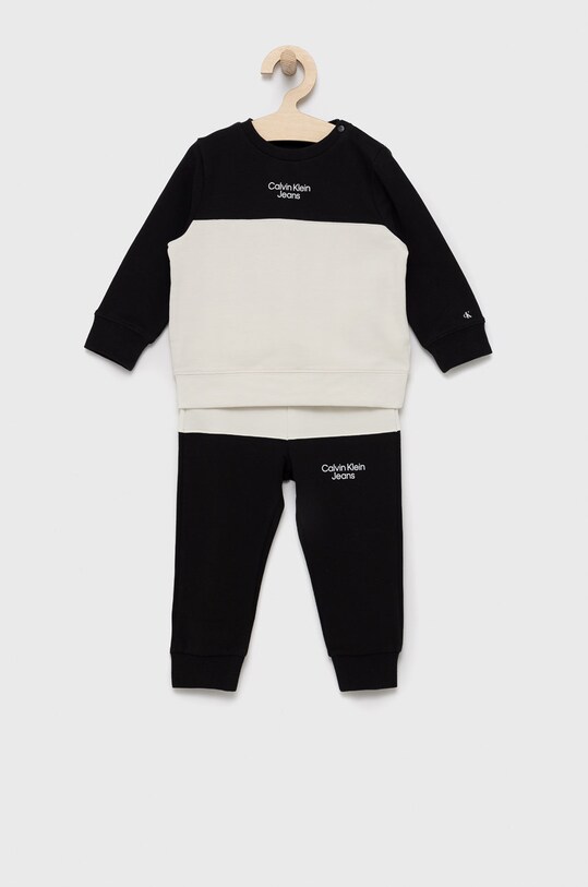Calvin Klein Jeans dres dziecięcy IN0IN00020.9BYY z elastanem czarny IN0IN00020.9BYY