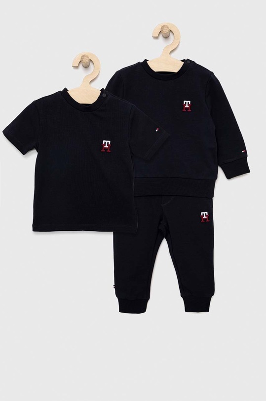Tommy Hilfiger komplet dziecięcy dzianina granatowy KN0KN01549.9BYY