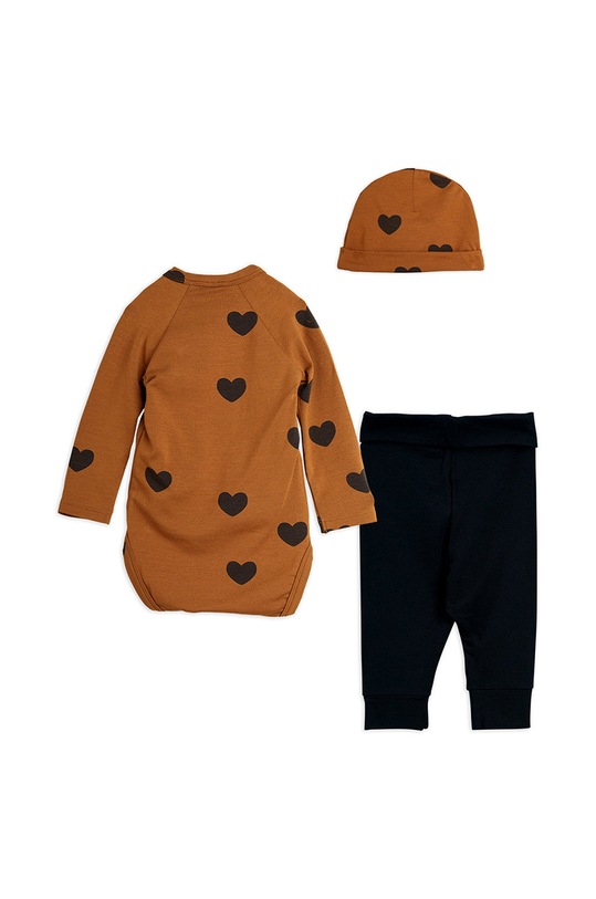 Mini Rodini komplet niemowlęcy 1000011500 brązowy AW22