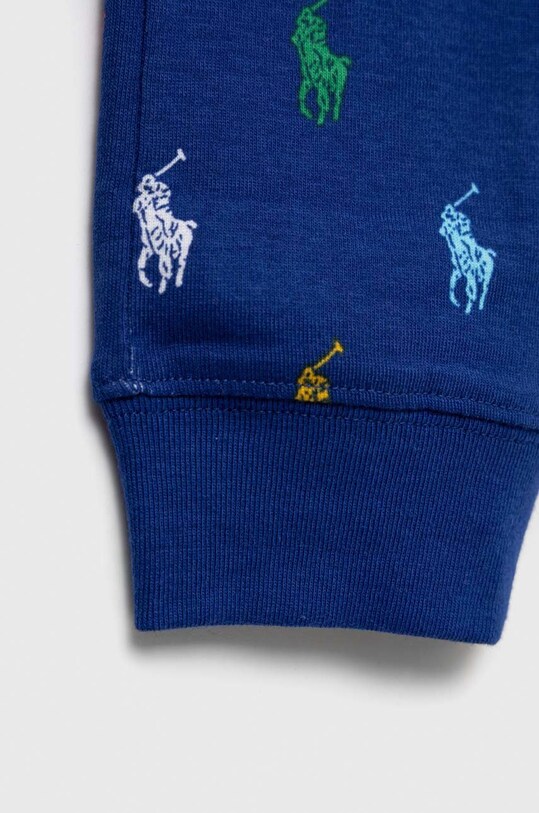 Дитяча бавовняна піжама Polo Ralph Lauren блакитний 4P0037