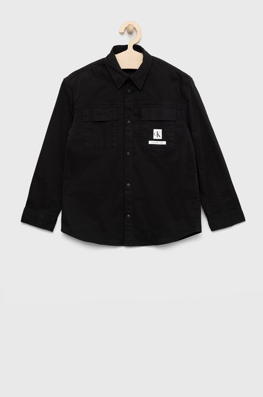 Calvin Klein Jeans koszula dziecięca casual czarny IB0IB01468.9BYY