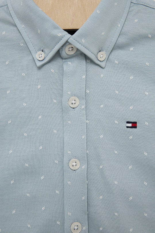 Chłopiec Tommy Hilfiger koszula bawełniana dziecięca KB0KB07511.9BYY niebieski