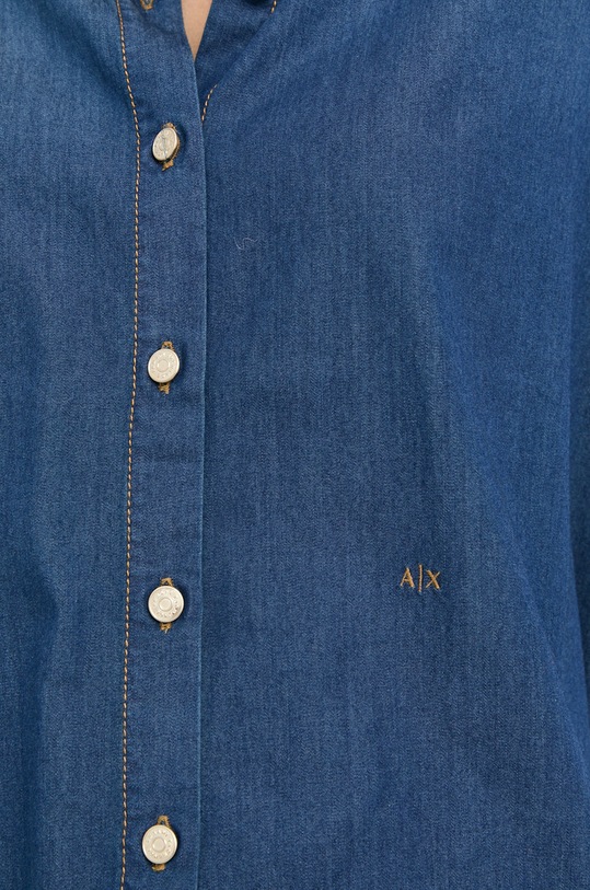 Armani Exchange koszula bawełniana 6LYC40.Y1HHZ granatowy AW22