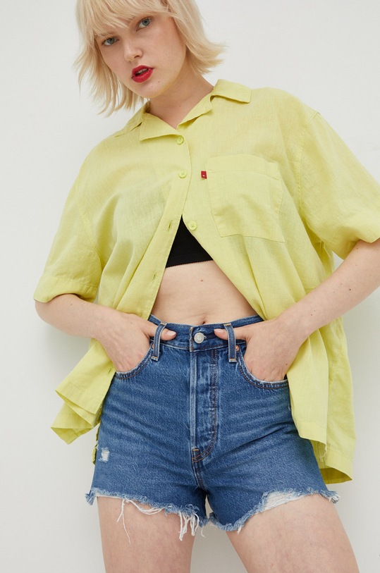 Levi's koszula lniana klasyczny zielony A3355.0009