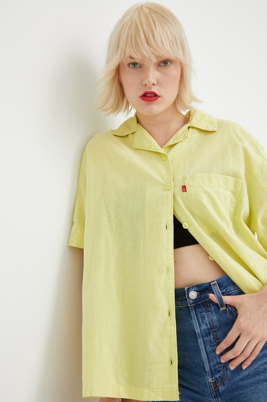 Levi's koszula lniana A3355.0009 zielony
